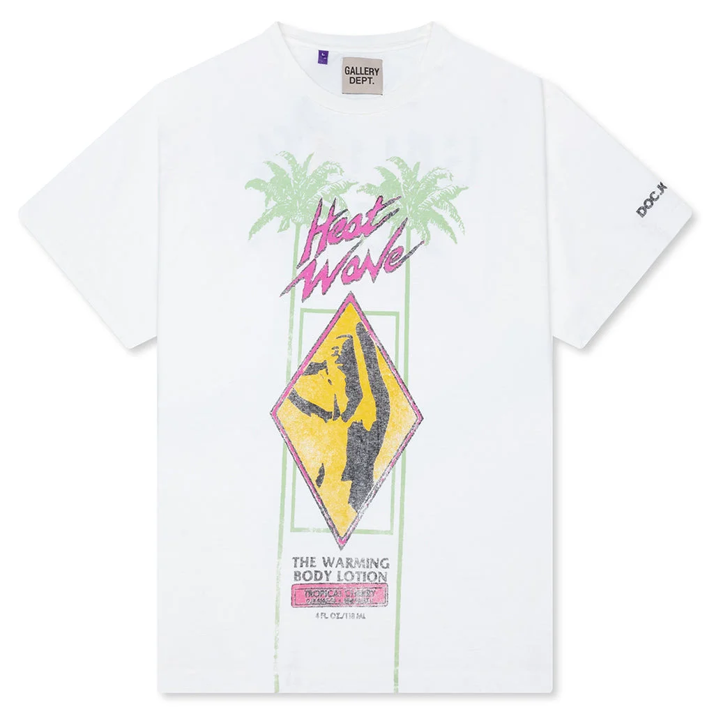 GALLERY DEPT. X DOC JOHNSON HEAT WAVE TEE - LIGHT ARCHIVAL WHITE - 1