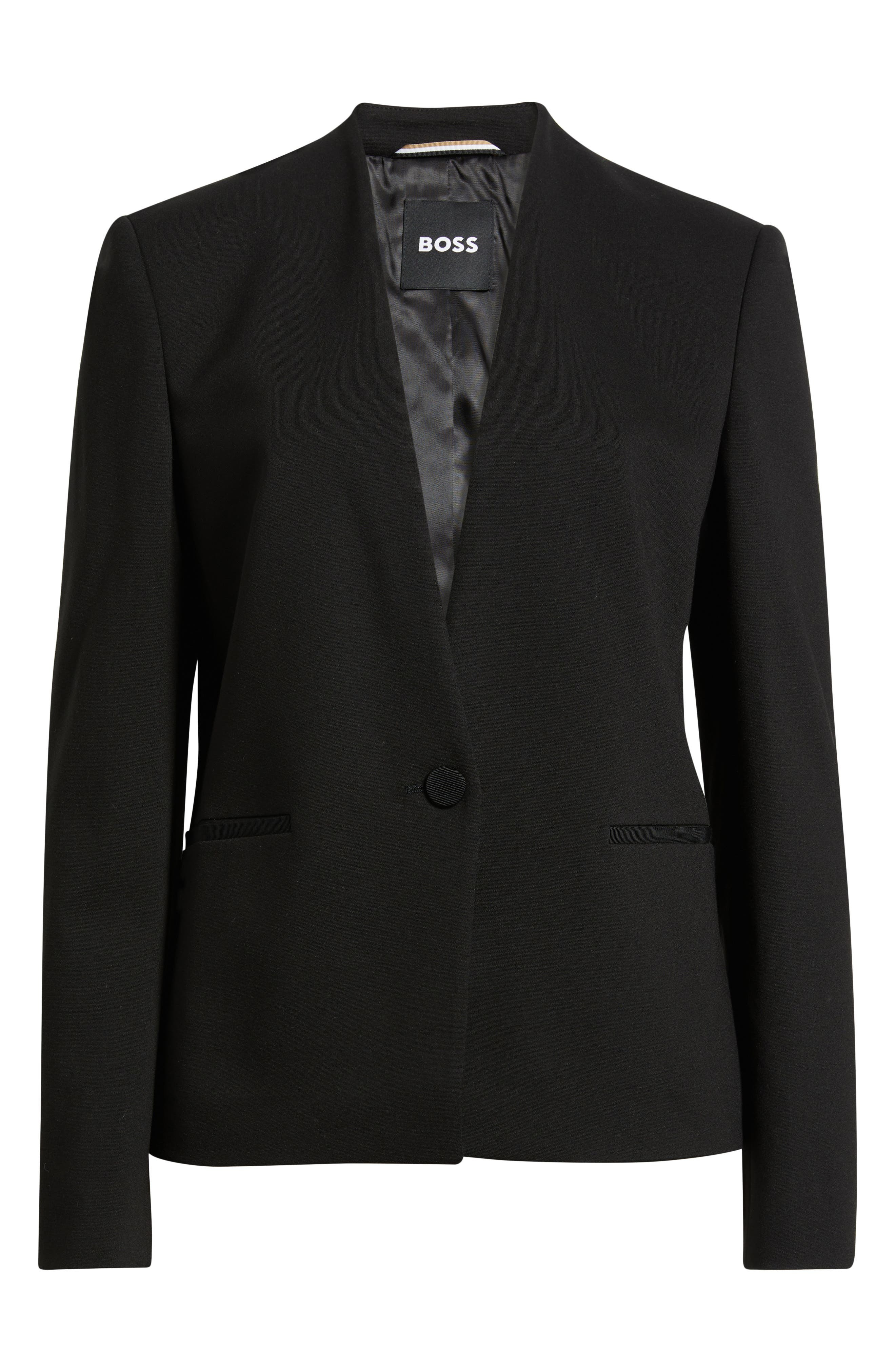 BOSS Jemma One-Button Blazer in Black at Nordstrom - 6