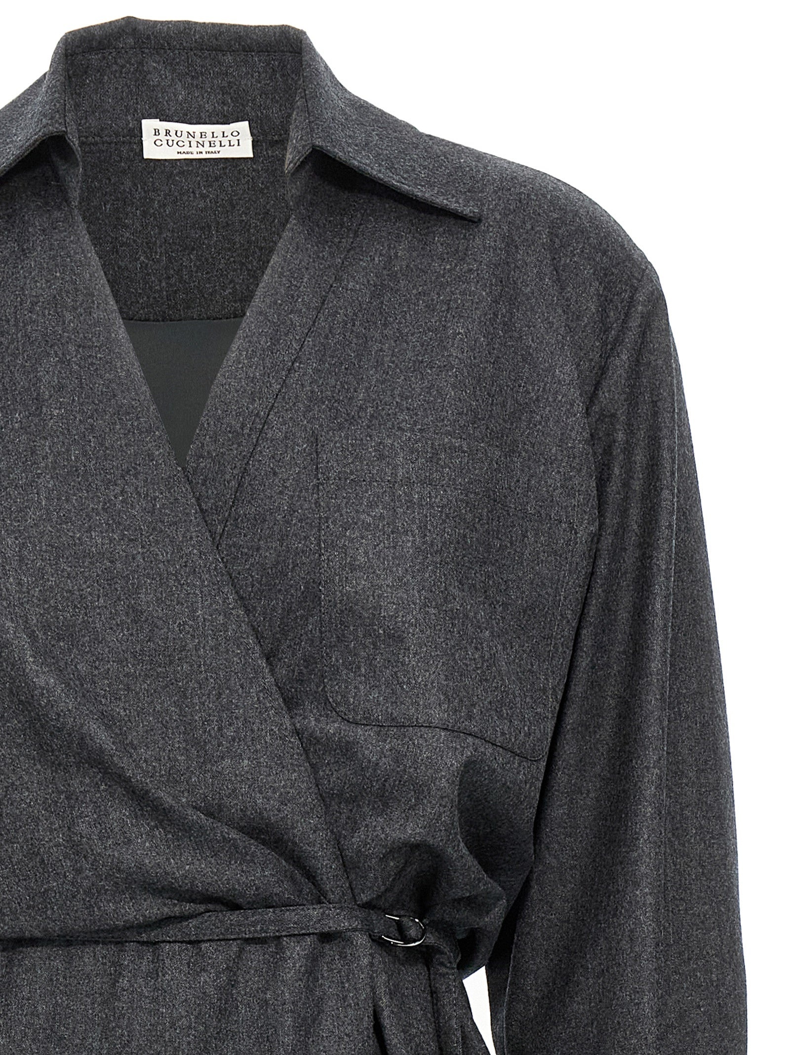 Wallet Chemisier Dress Dresses Gray - 3