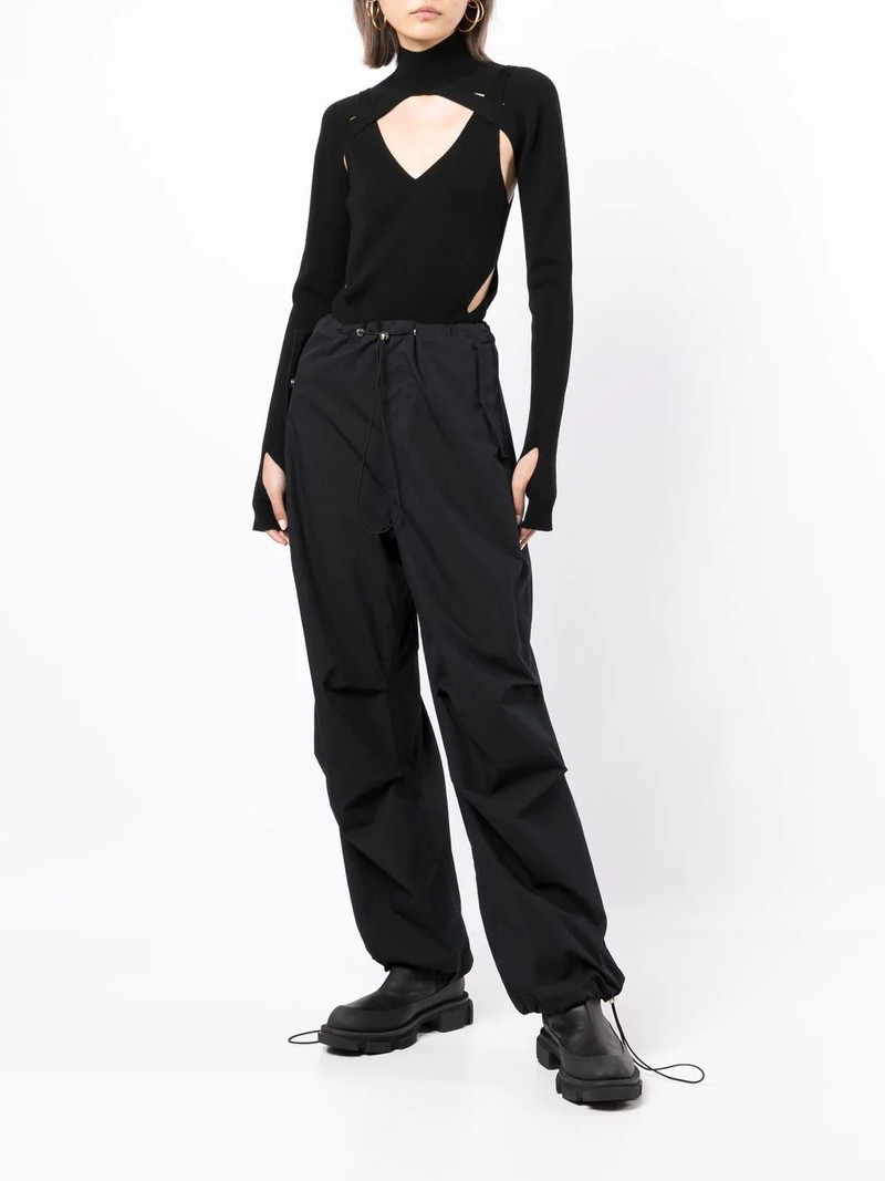 Dion Lee cut-out detail knitted top outlook