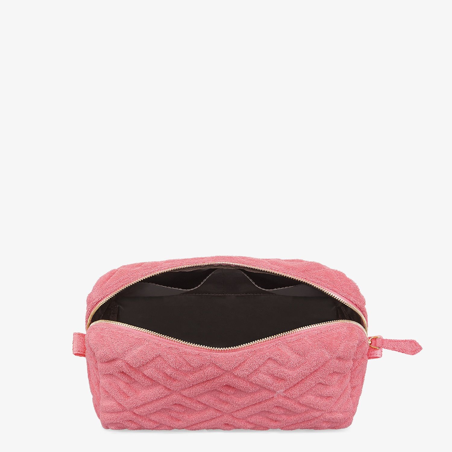 Pink terrycloth toiletry case - 3