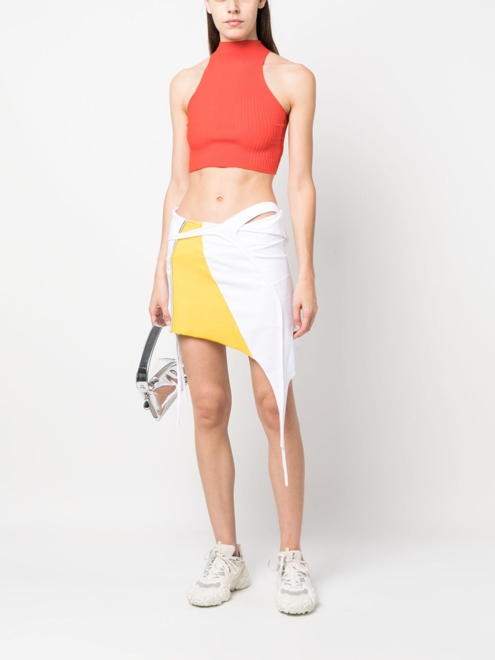 colour-block panelled miniskirt - 2