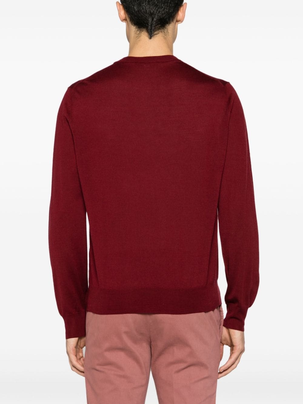 crew-neck fine-knit jumper - 4
