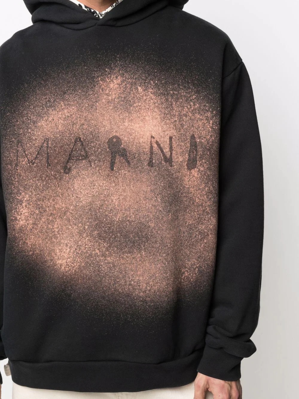 paint splatter logo-print hoodie - 5