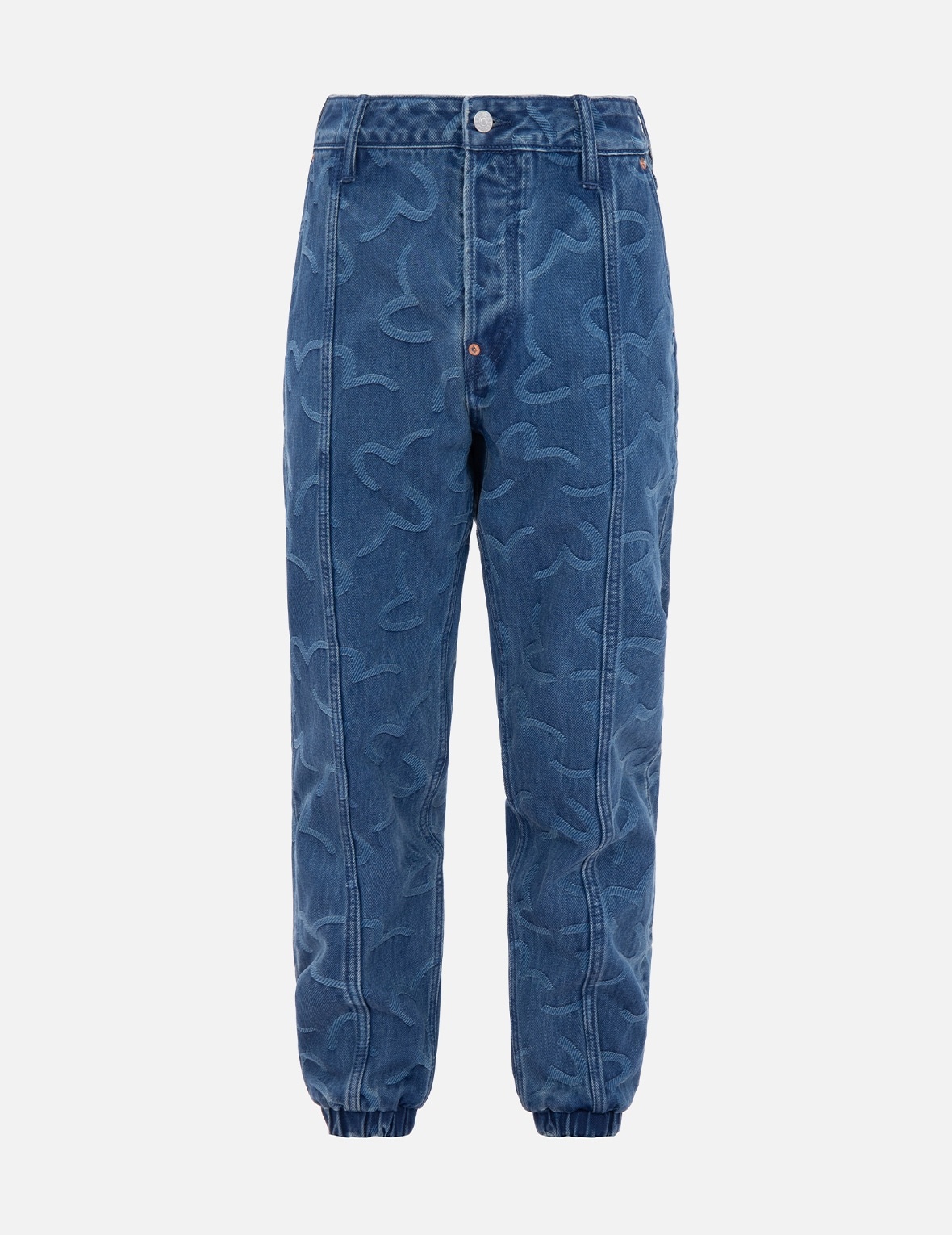 SEAGULL JACQUARD DENIM JOGGER PANTS - 1