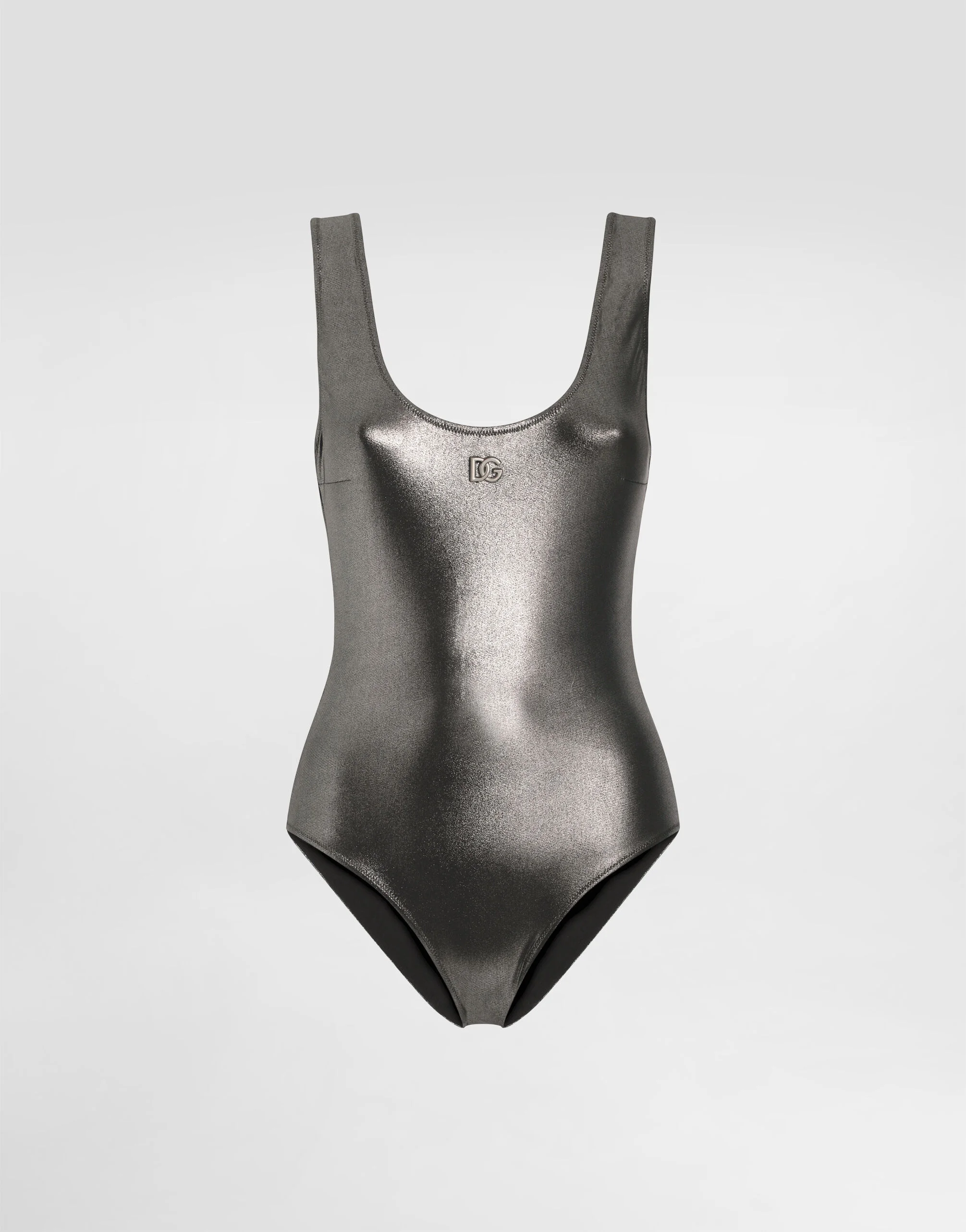 Foiled racer-style swimsuit - 1