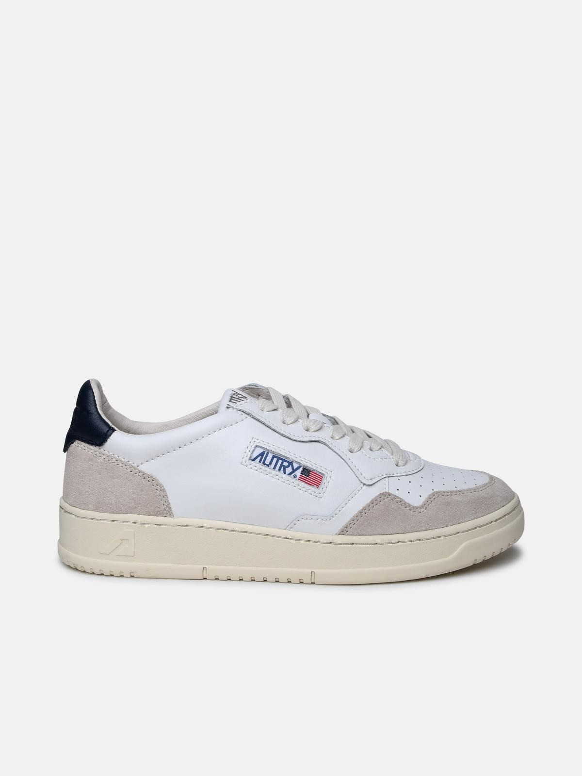 TWO-TONE LEATHER SNEAKERS - 1