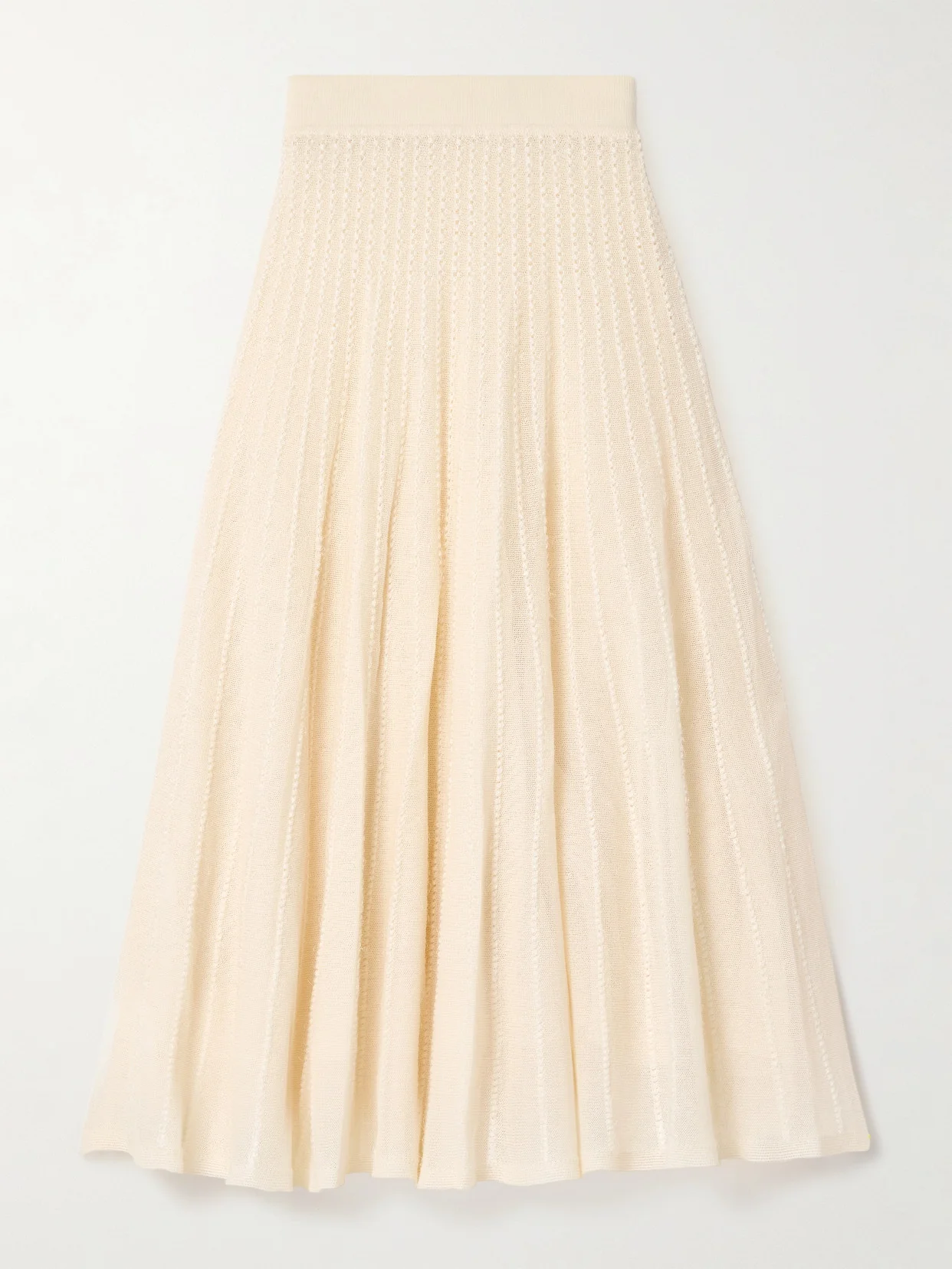 Dawn Pointelle-knit Midi Skirt - 1