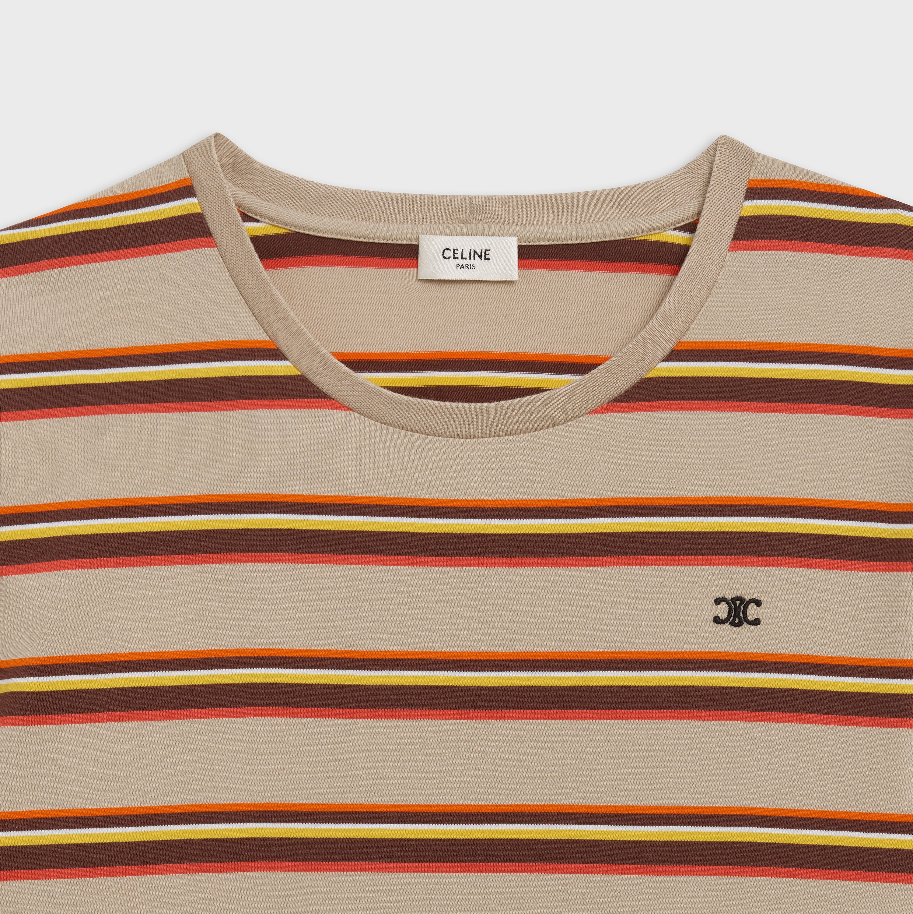 EMBROIDERED T-SHIRT IN STRIPED JERSEY - 3