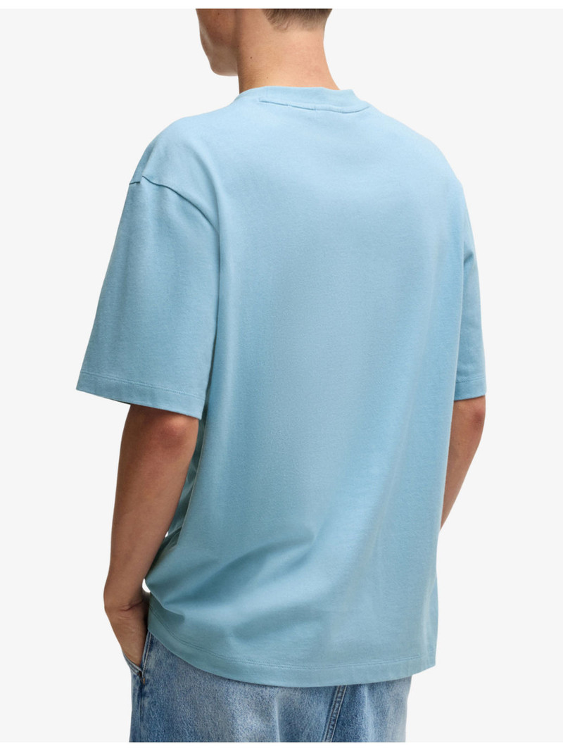 Happy HUGO logo-patch cotton-jersey T-shirt 4