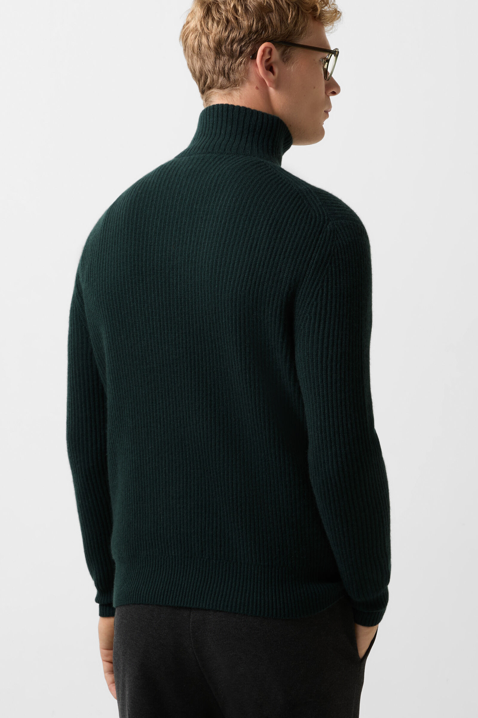 Balvin cashmere troyer in Dark green - 3
