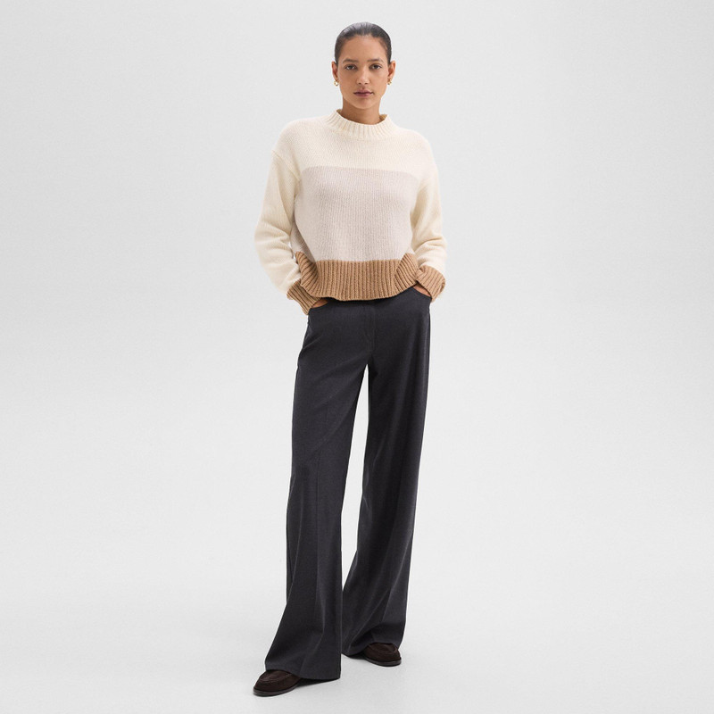 Theory Colorblock Sweater in Felted Wool-Cashmere outlook