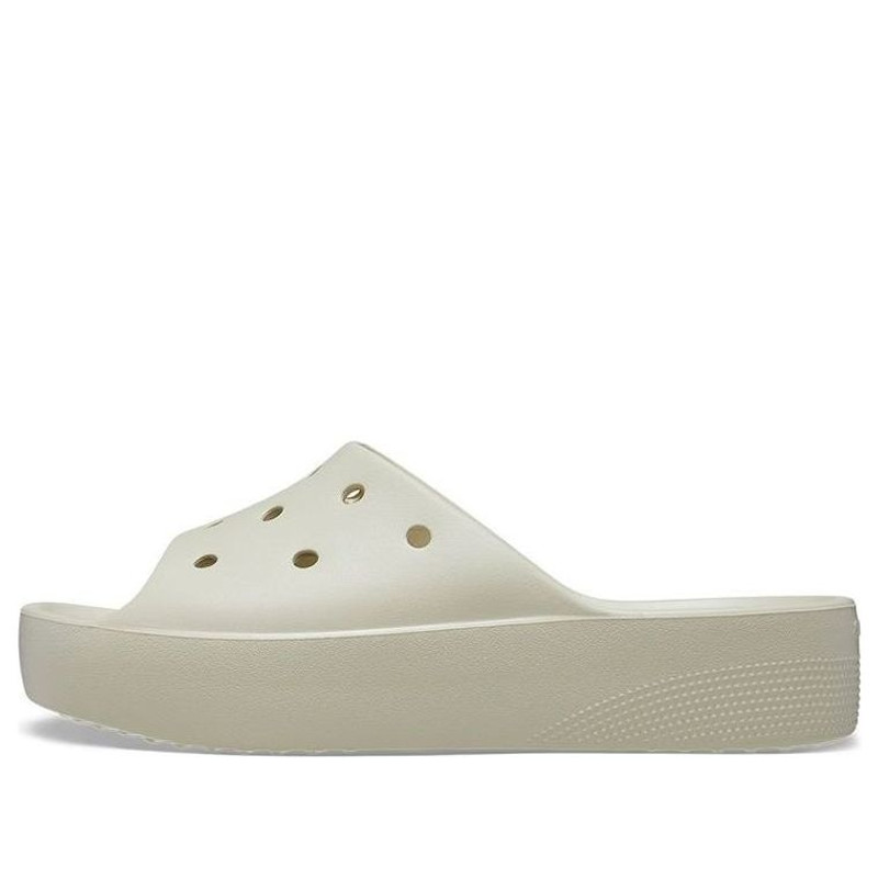 (WMNS) Crocs Classic Platform Slide 'Bone' 208180-2Y2 - 1