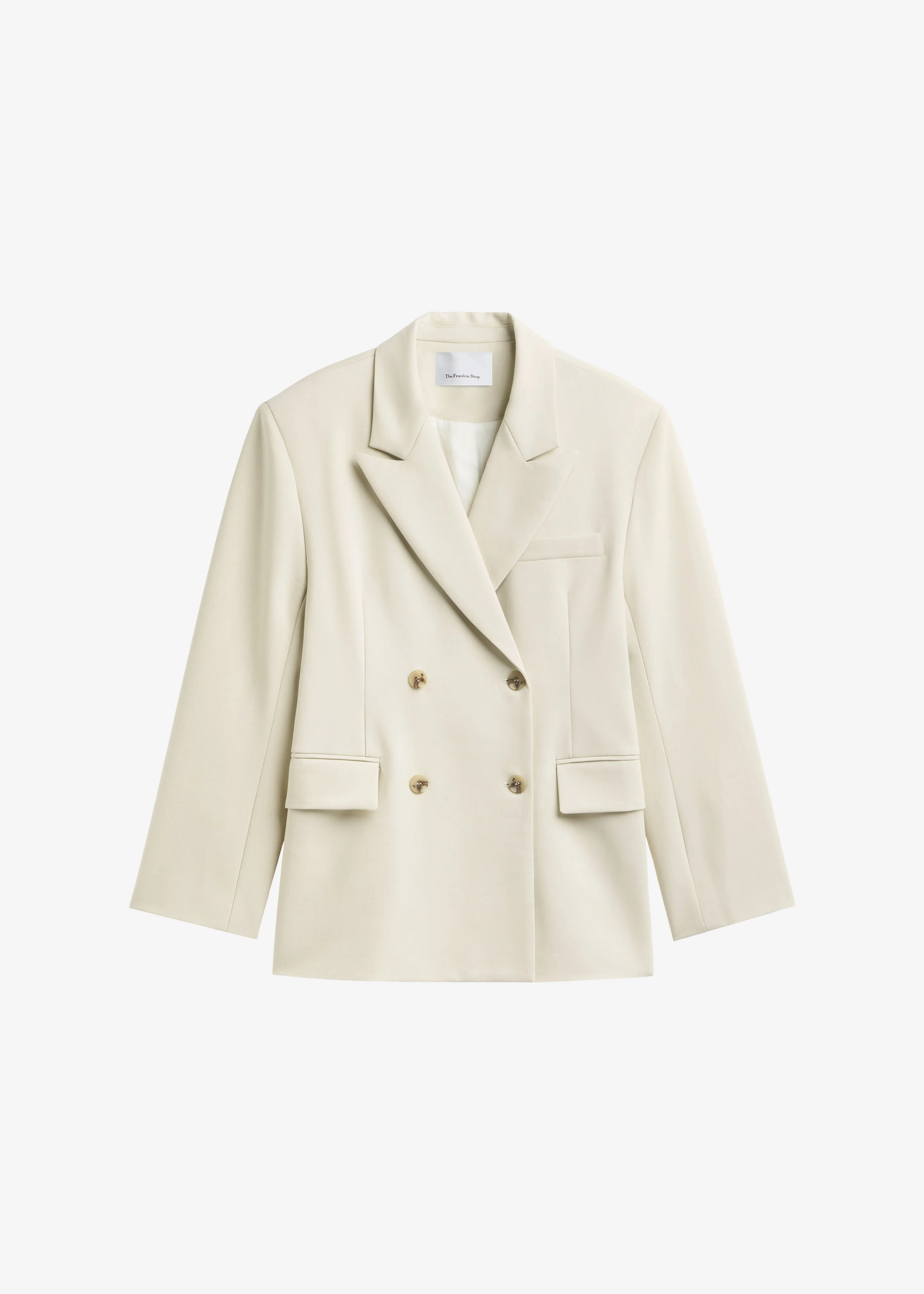 Neria Double Breasted Blazer - Light Beige - 1