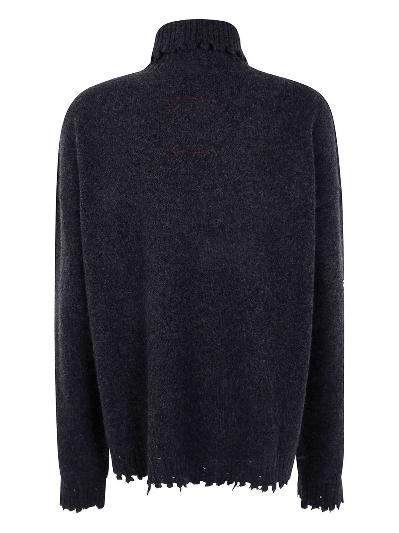 UMA WANG ruffled roll-neck sweater outlook