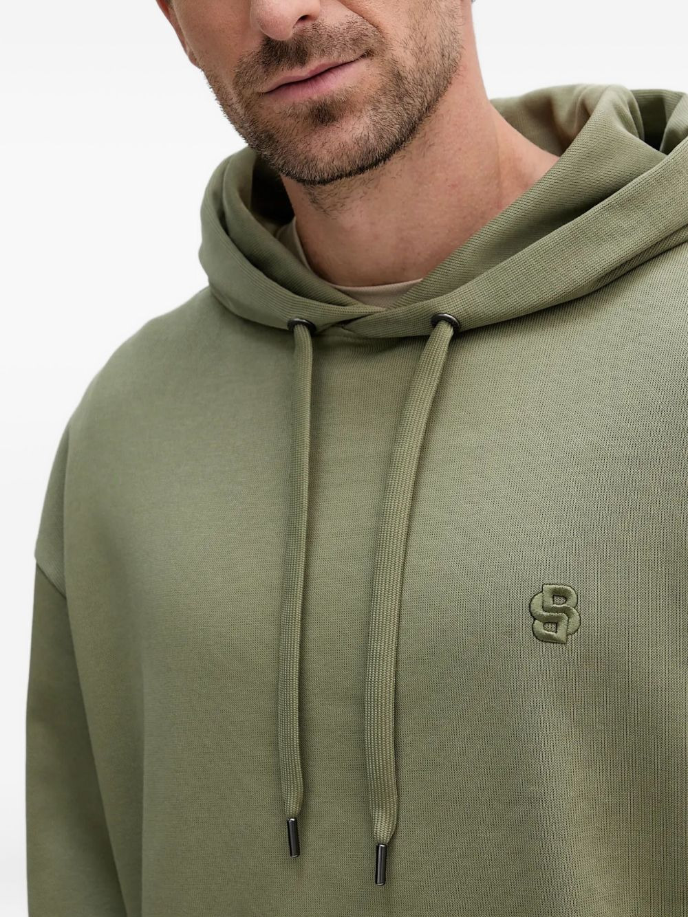 Stevens logo-embroidered drawstring hoodie - 4