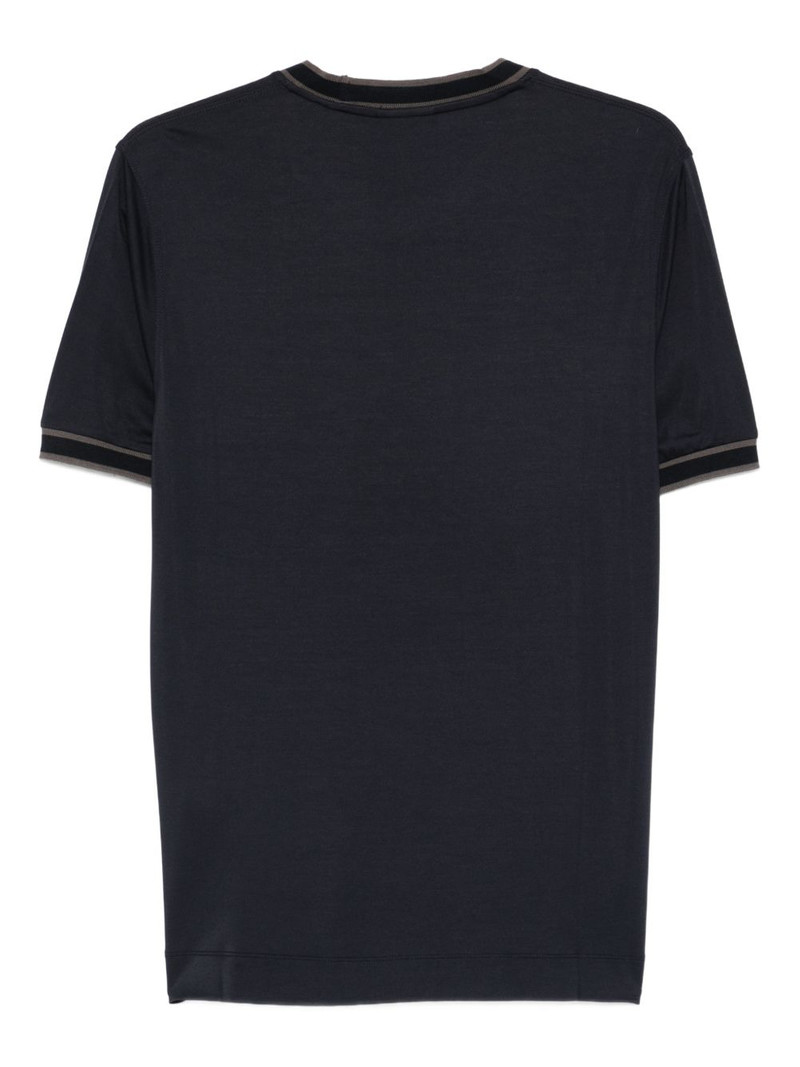 EMPORIO ARMANI ribbed trim T-shirt outlook