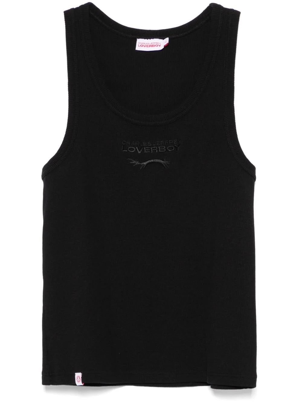 logo-embroidered tank top - 1