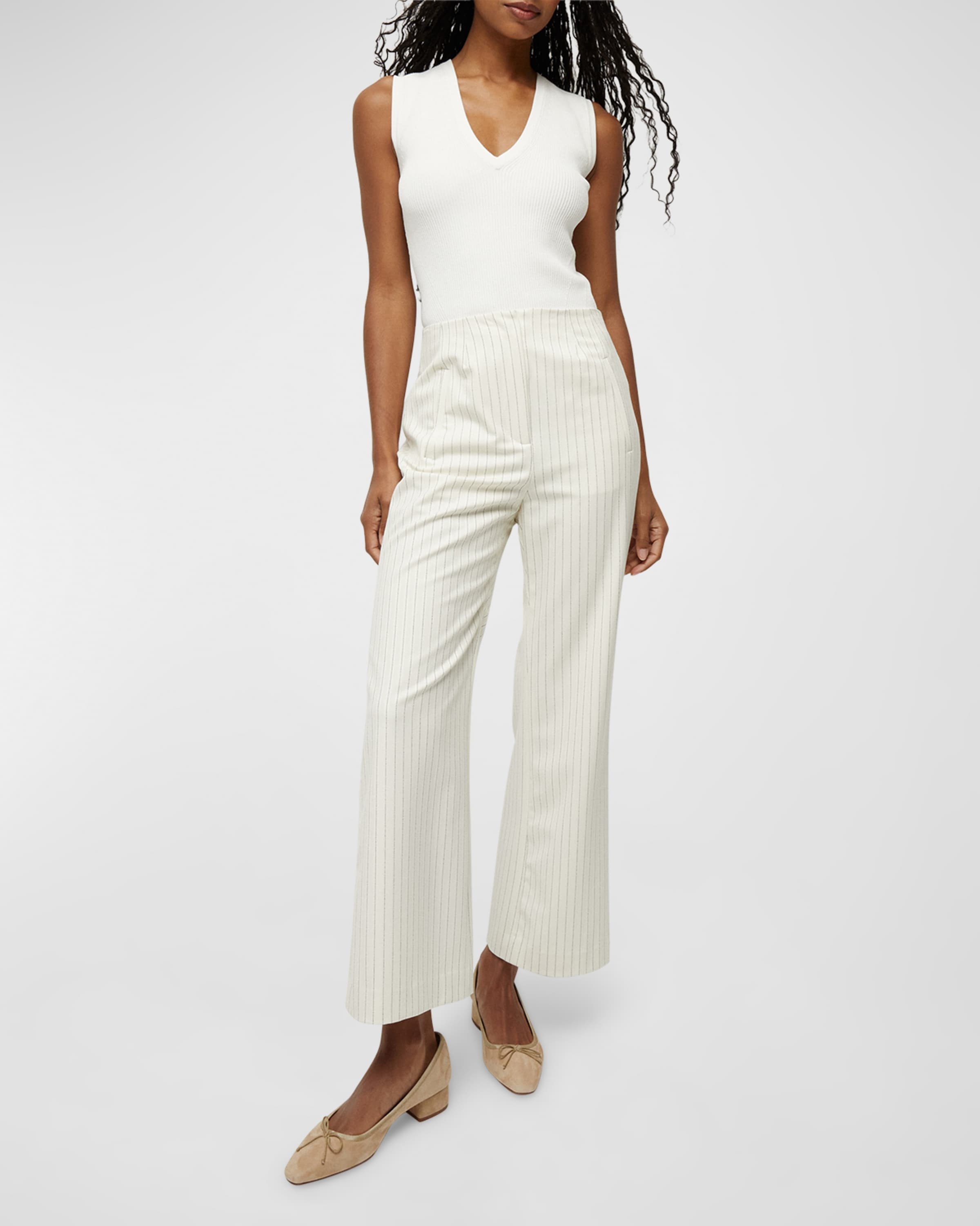 Dova Cropped Pinstripe Pants - 4