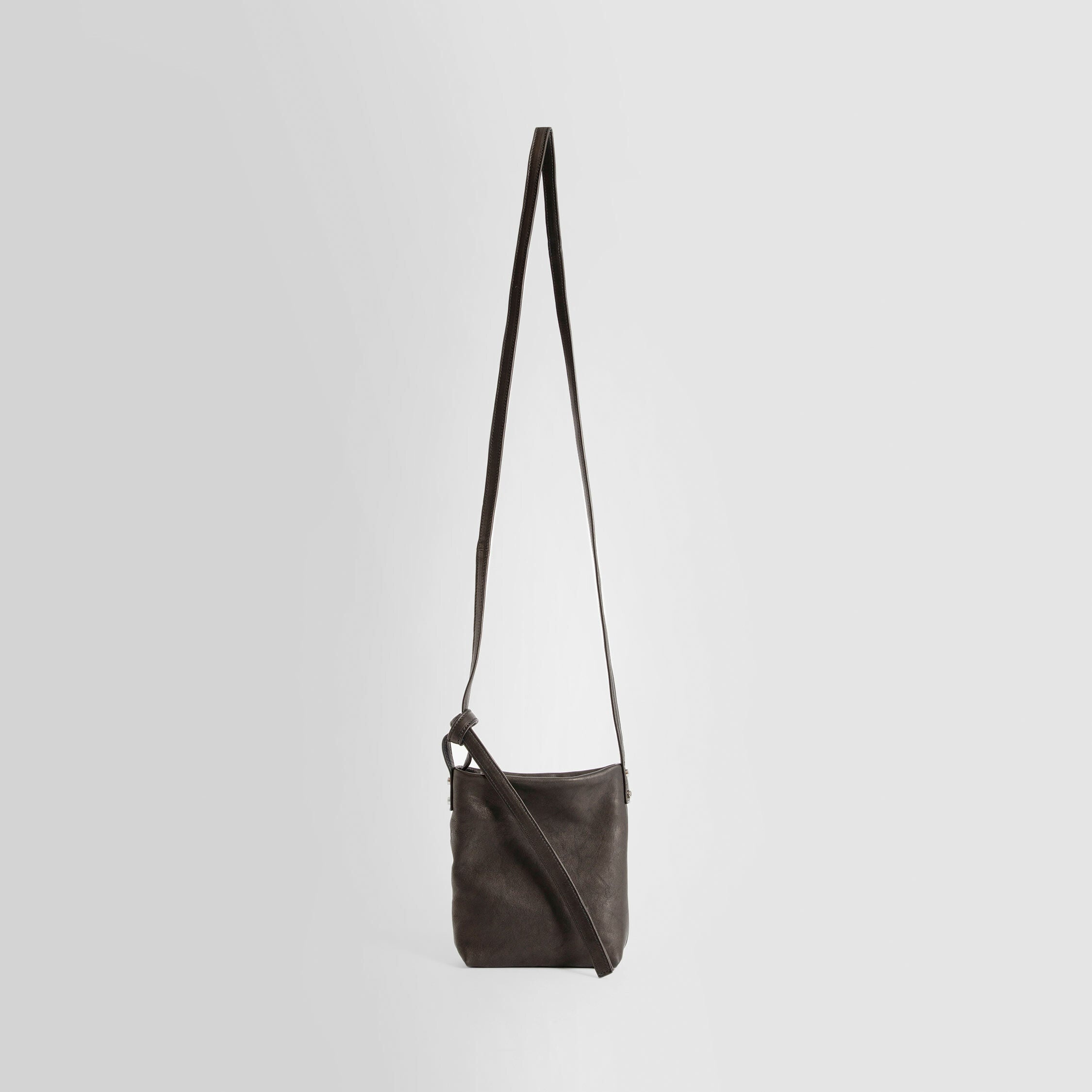 ANN DEMEULEMEESTER UNISEX BLACK SHOULDER BAGS - 5