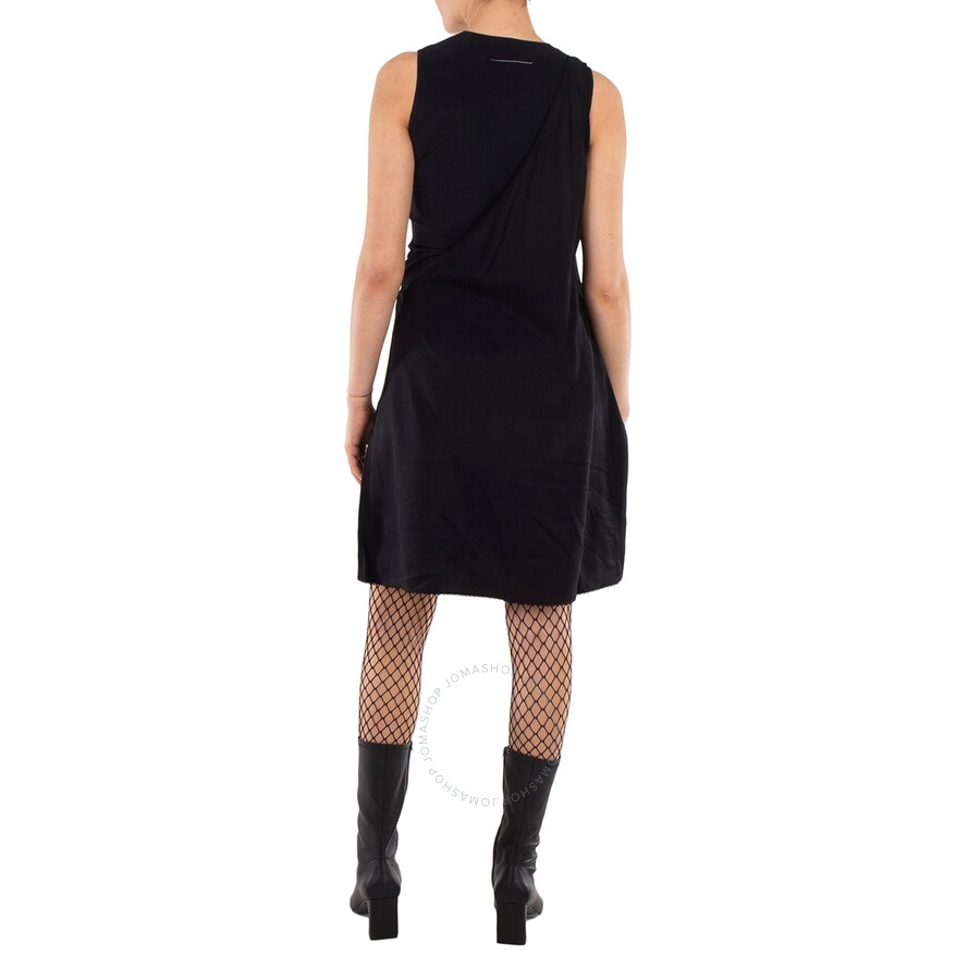 MM6 Black Layered Lace Shift Dress - 4