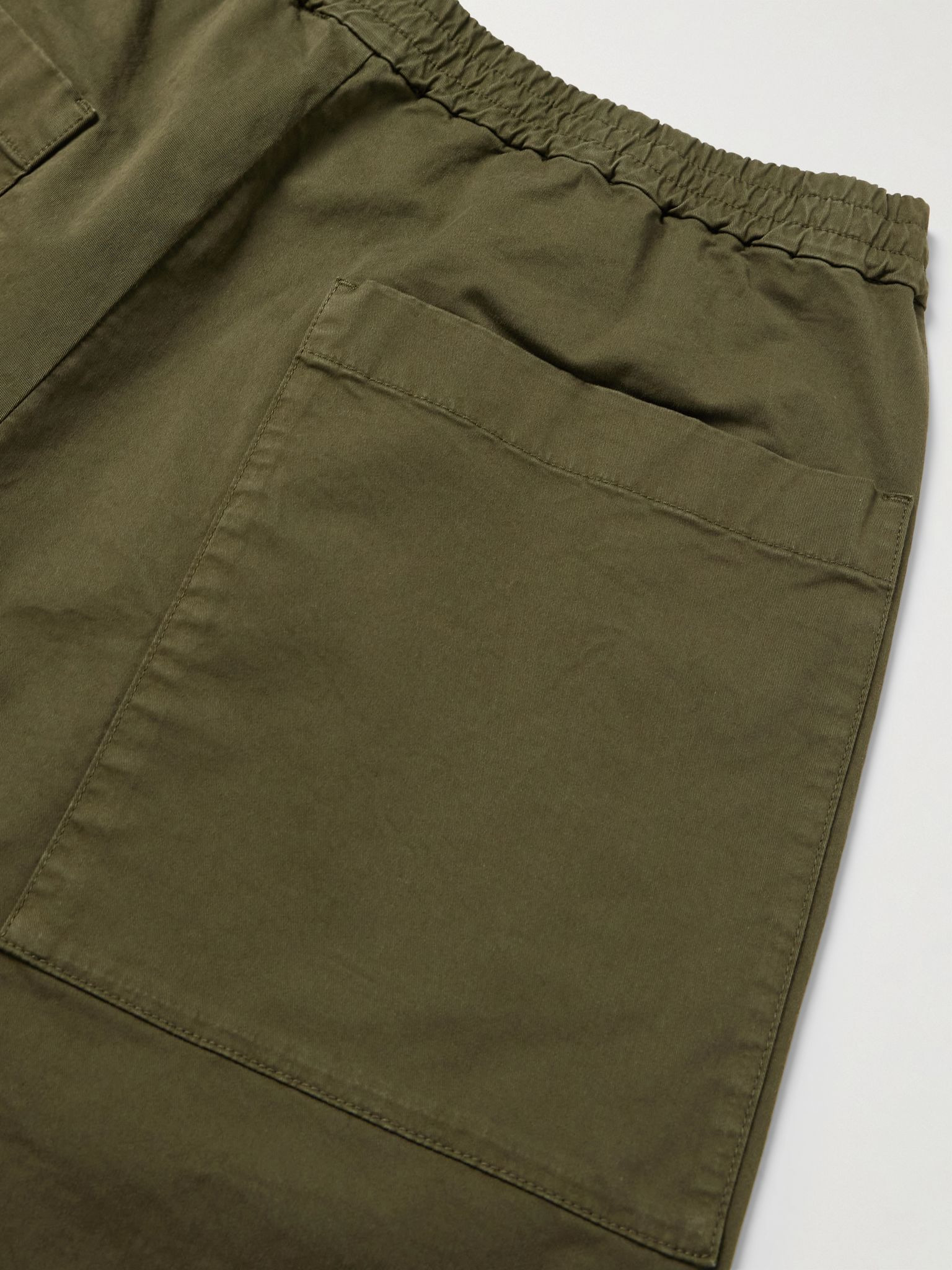 Bativoga Straight-Leg Cotton-Blend Poplin Trousers Green - 5