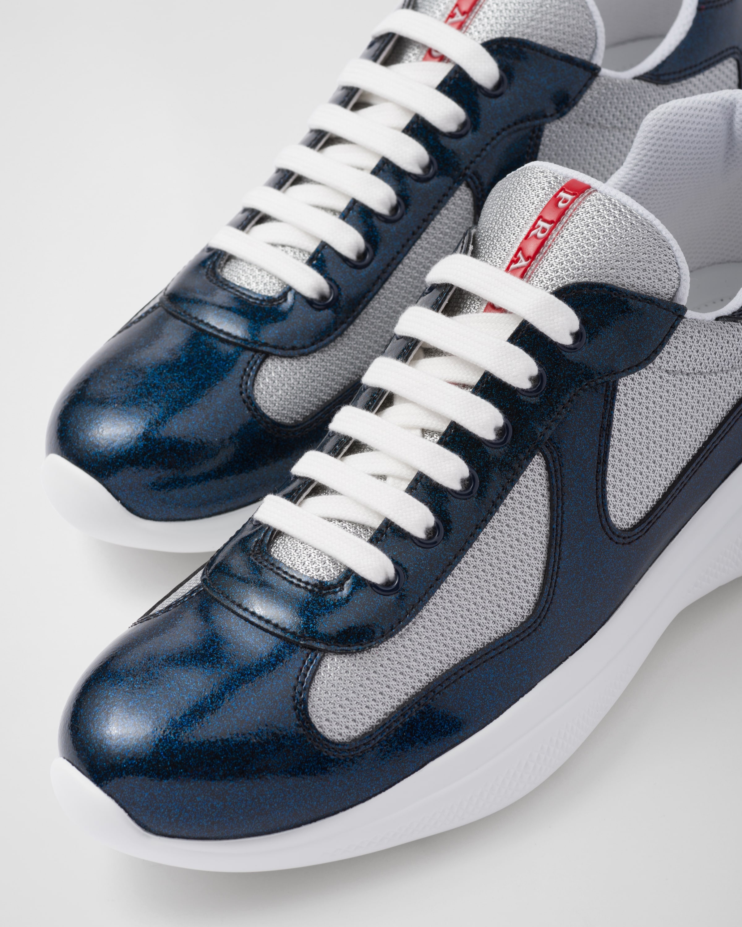 Prada America's Cup patent leather and bike fabric sneakers