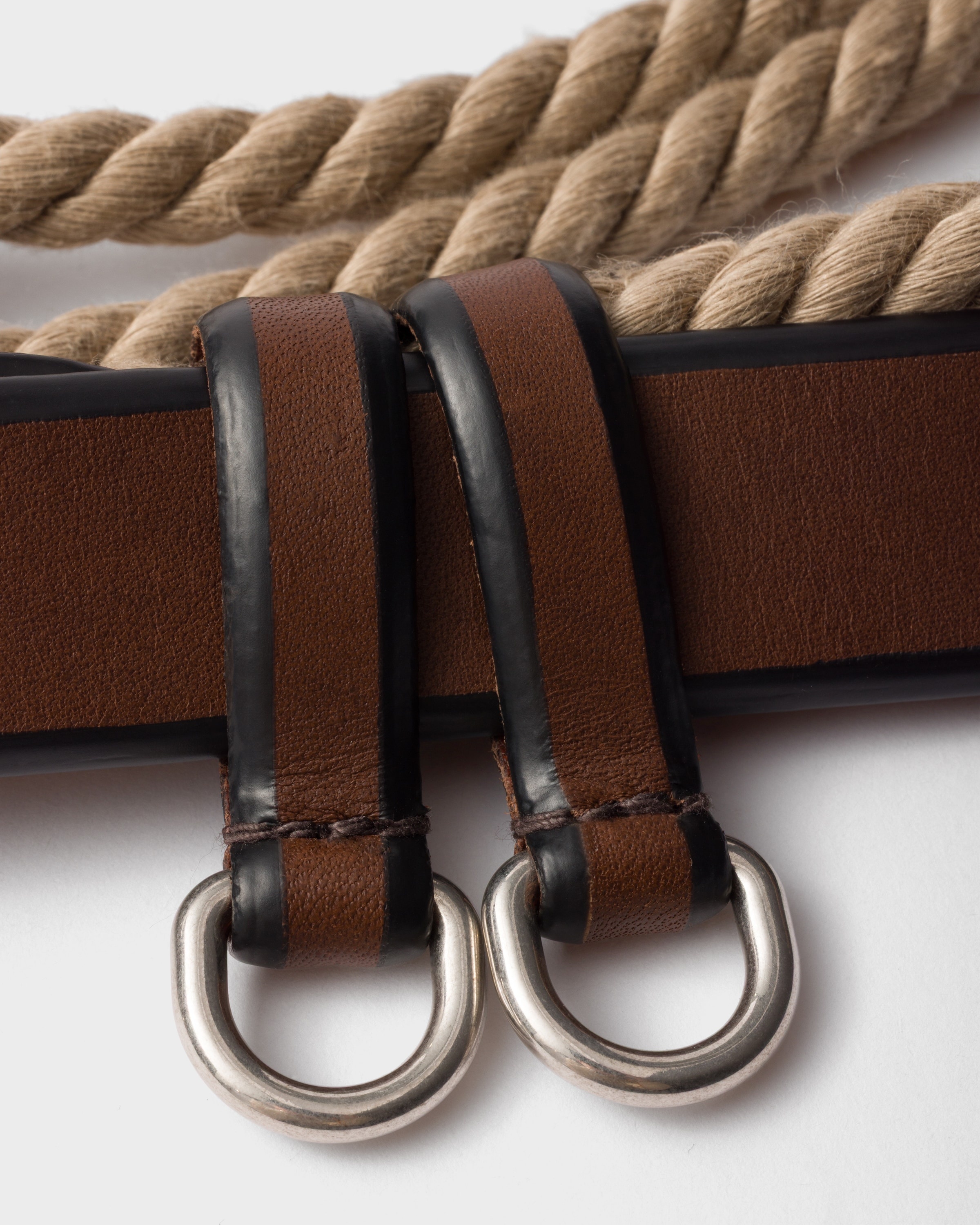 Leather and cord belt - 2