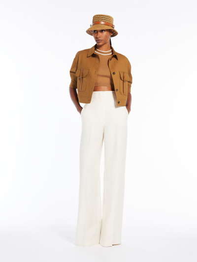 Max Mara Stretch cotton cropped jacket outlook