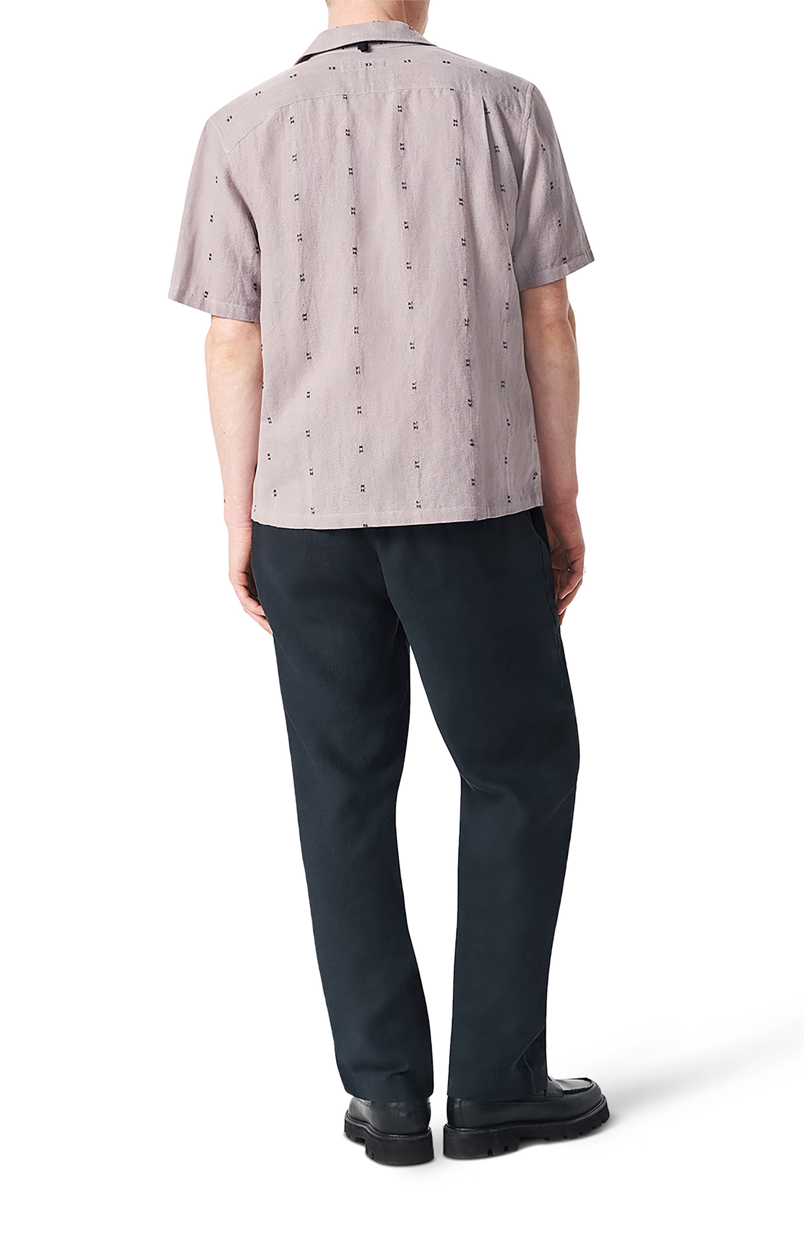 rag & bone Avery Embroidered Cotton & Linen Linen Camp Shirt in Glamor at Nordstrom - 3