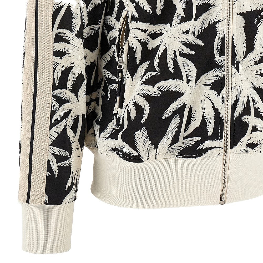 ALL-OVER PALMS MOTIF TRACK JACKET - 4