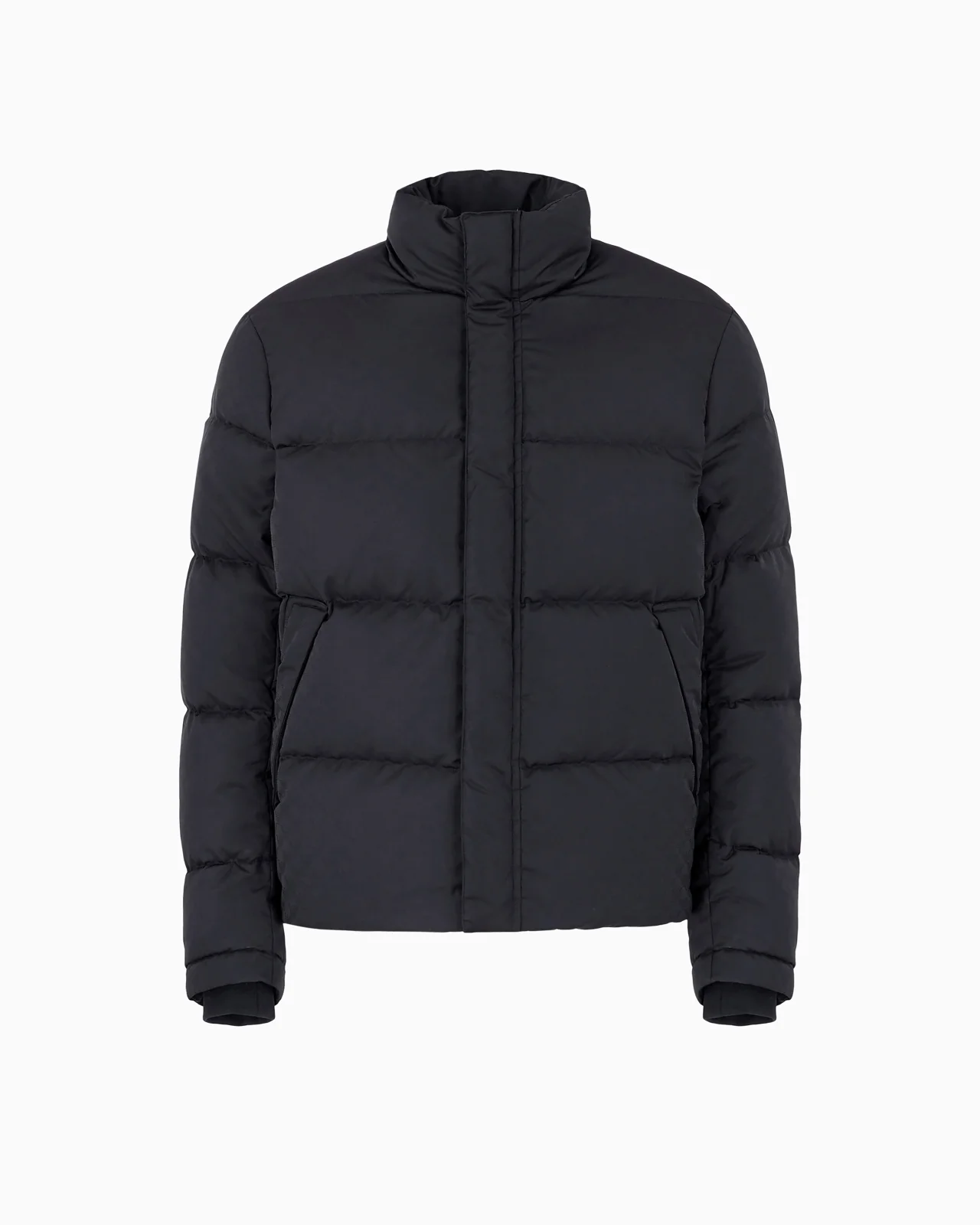 Quilted puffer jacket with all-over jacquard eagle - 1