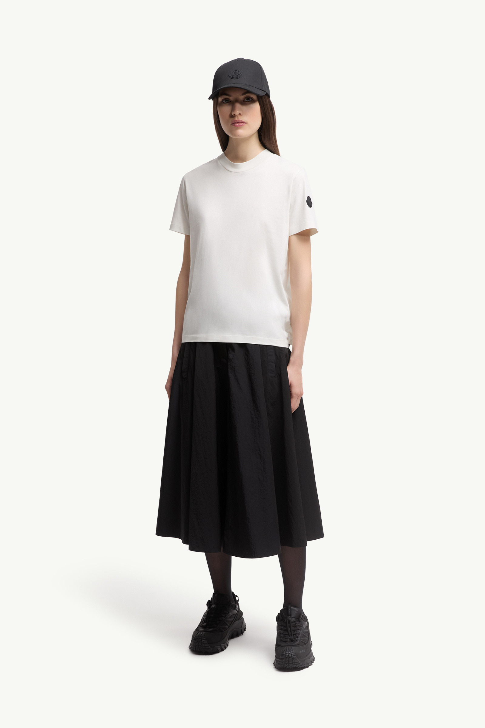 Pleated Back Cotton T-Shirt - 2