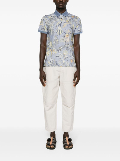 Etro paisley-print cotton polo shirt outlook