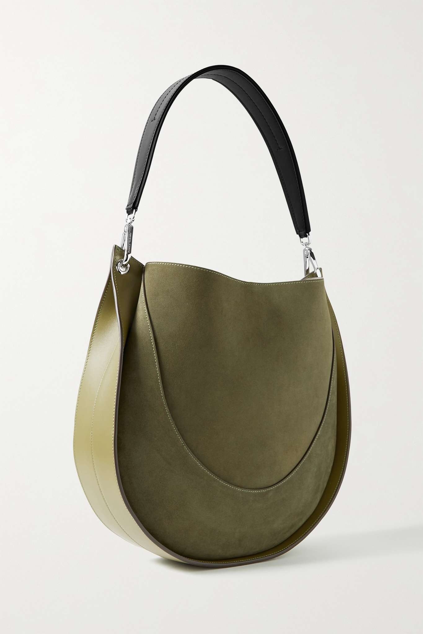 Arch large suede and leather shoulder bag - 3