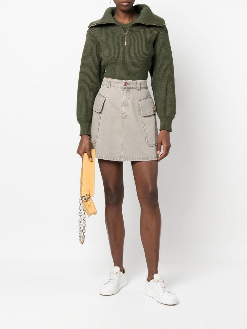 See by Chloé A-line denim mini skirt outlook