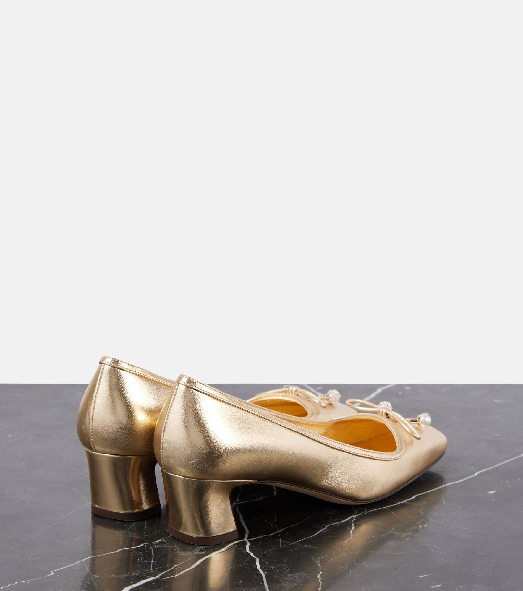 Elme 45 metallic leather pumps - 3