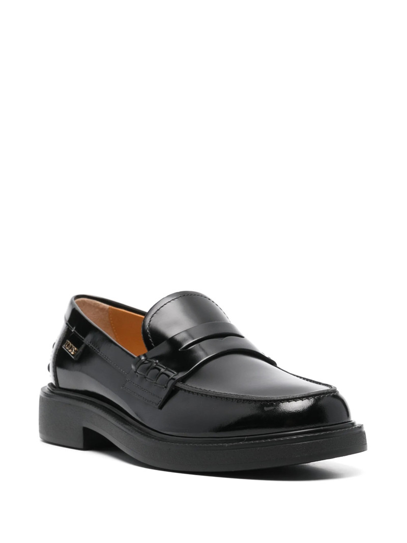 Tod's logo-lettering loafers outlook