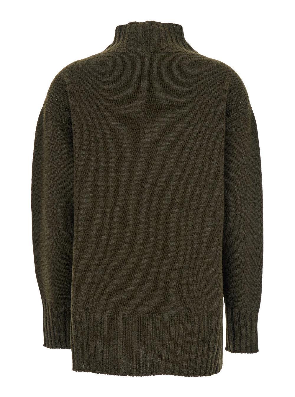 Tom Ford Women Brown Sweater With Mock Neck And Dropped Shoulders In Cashmere And Cotton Blend Woman - 2