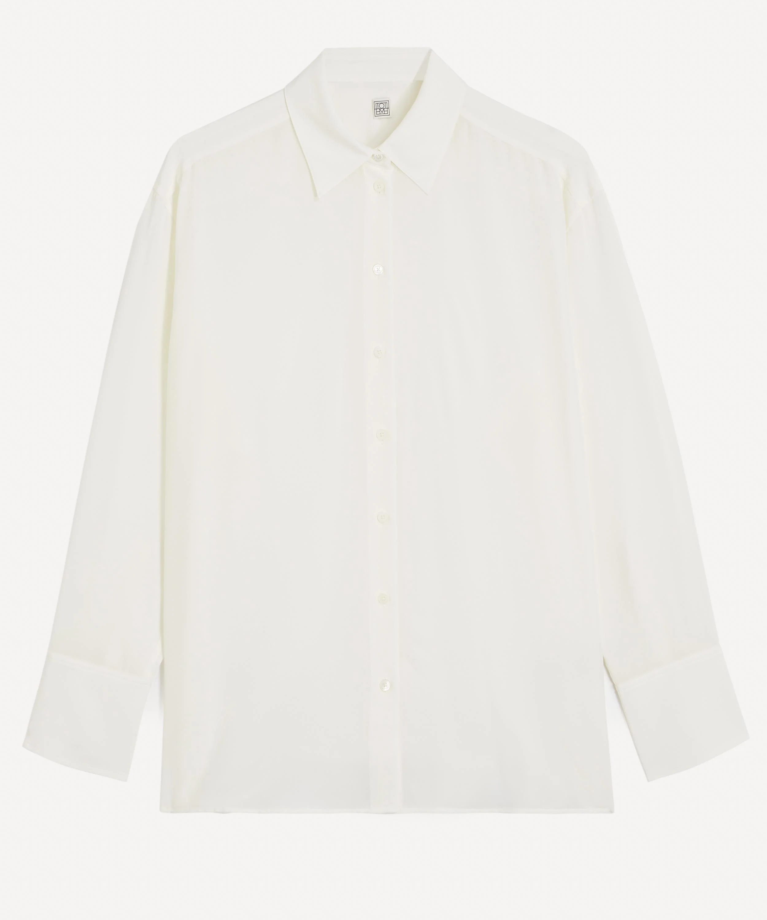 Off-White Silk Crepe Shirt - 1