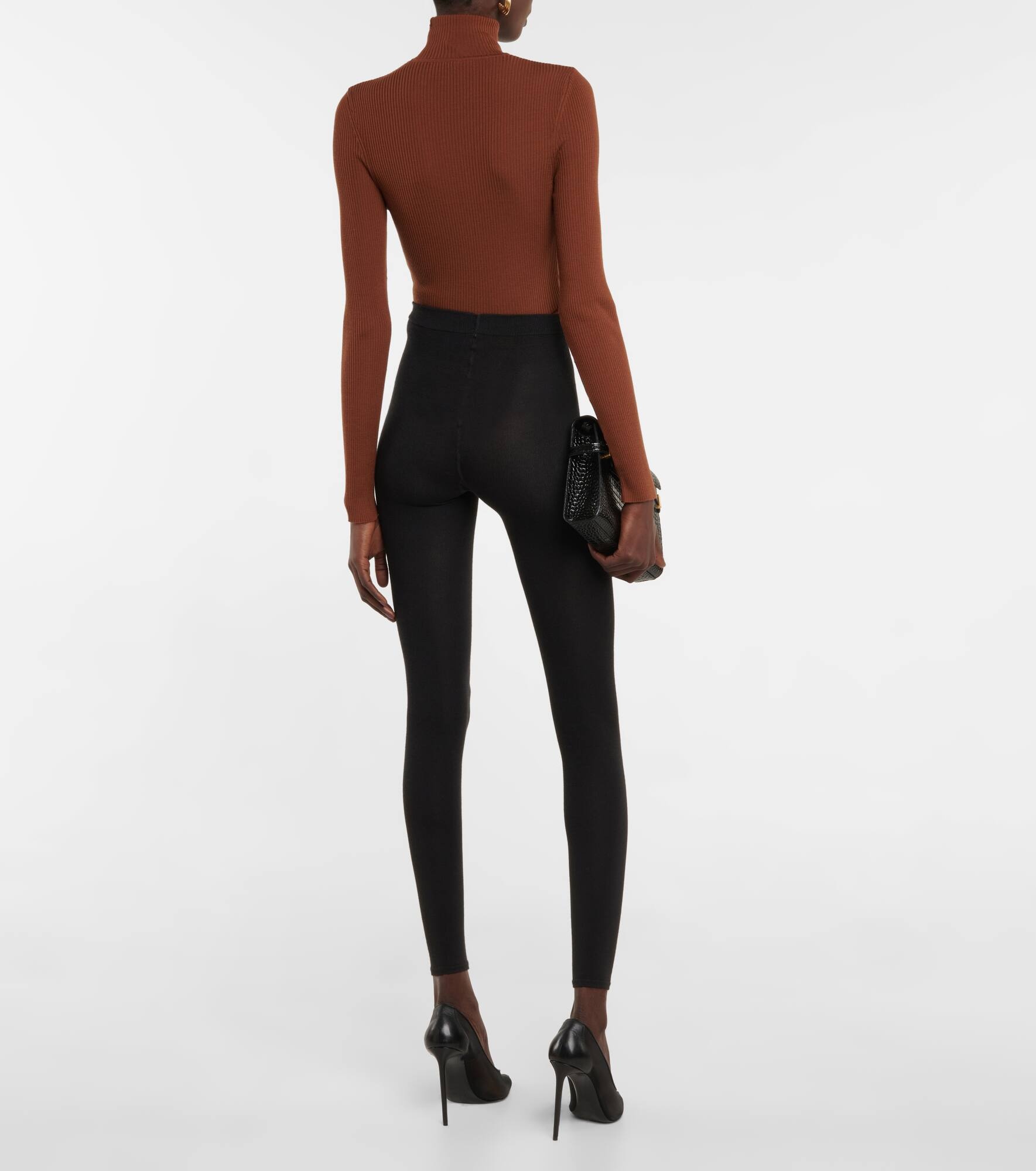Cashmere-blend leggings - 3