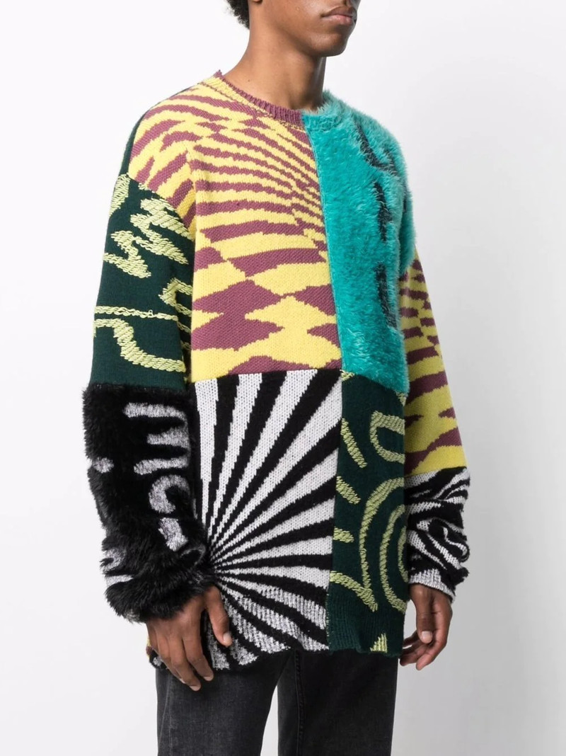 colour-blocked logo jumper 4