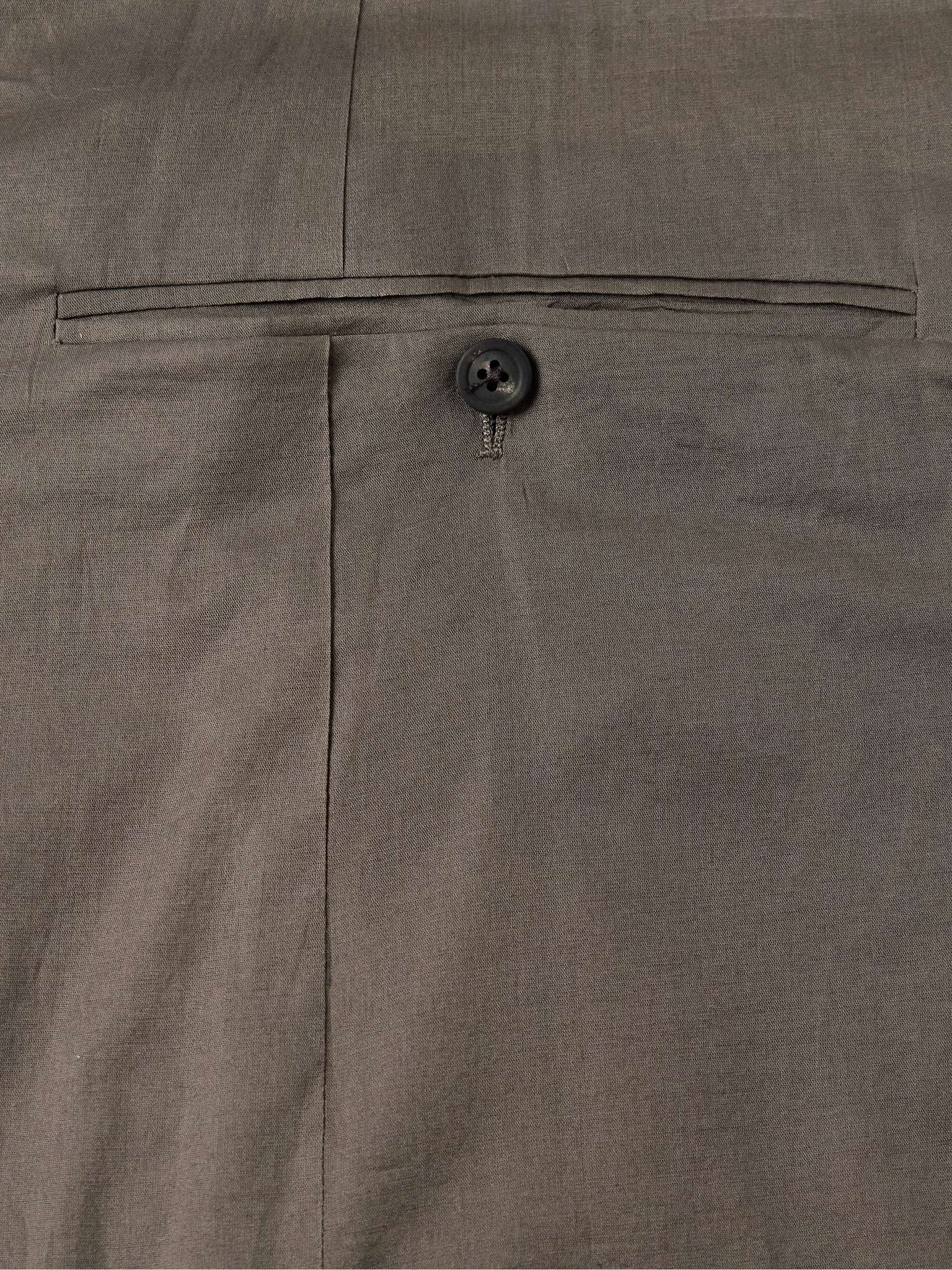 Double-Breasted Linen-Twill Blazer - 5