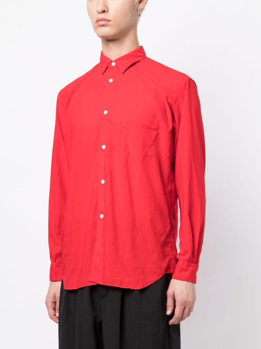 patch-pocket long-sleeved shirt - 3