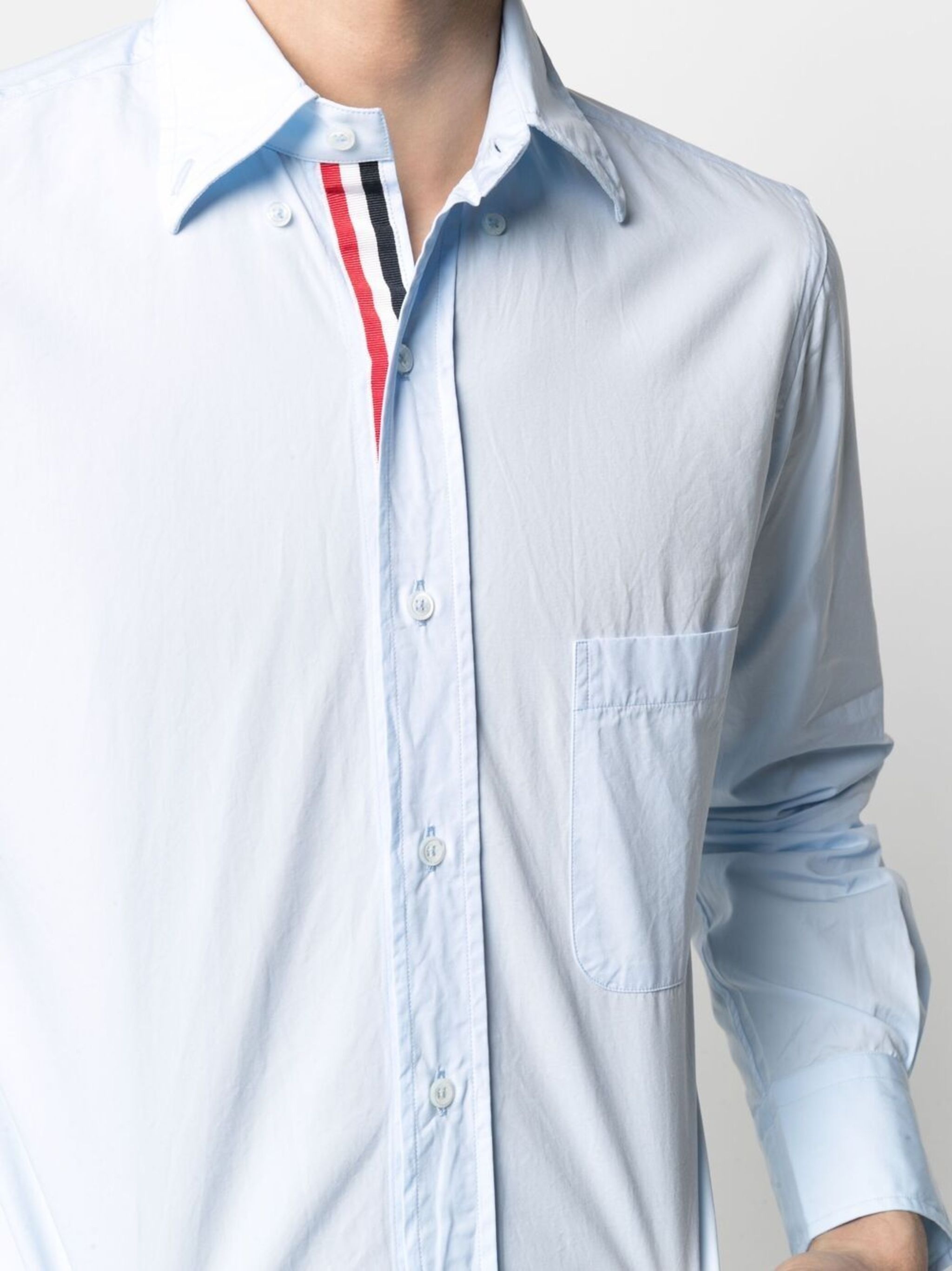 long-sleeve button-fastening shirt - 5