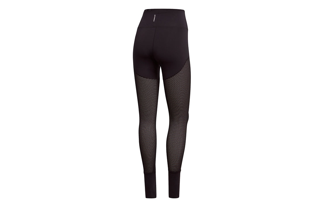 (WMNS) adidas Mesh Hw L Tight Gym Sports Training High Waist Leggings Black GI8582 - 2