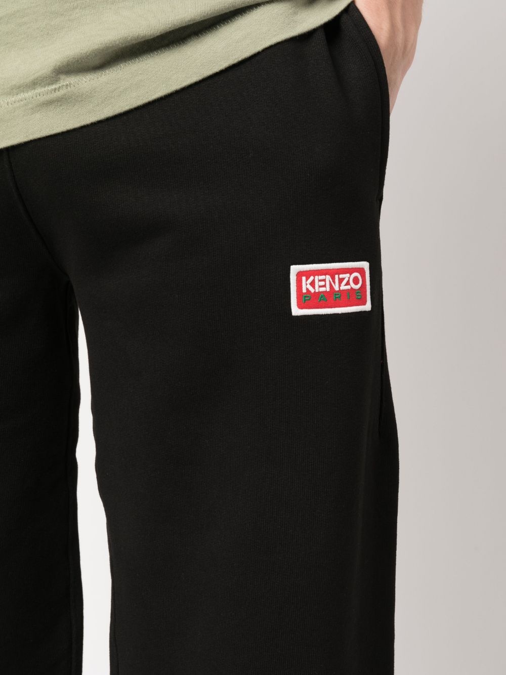 logo-embroidered tapered track pants - 5