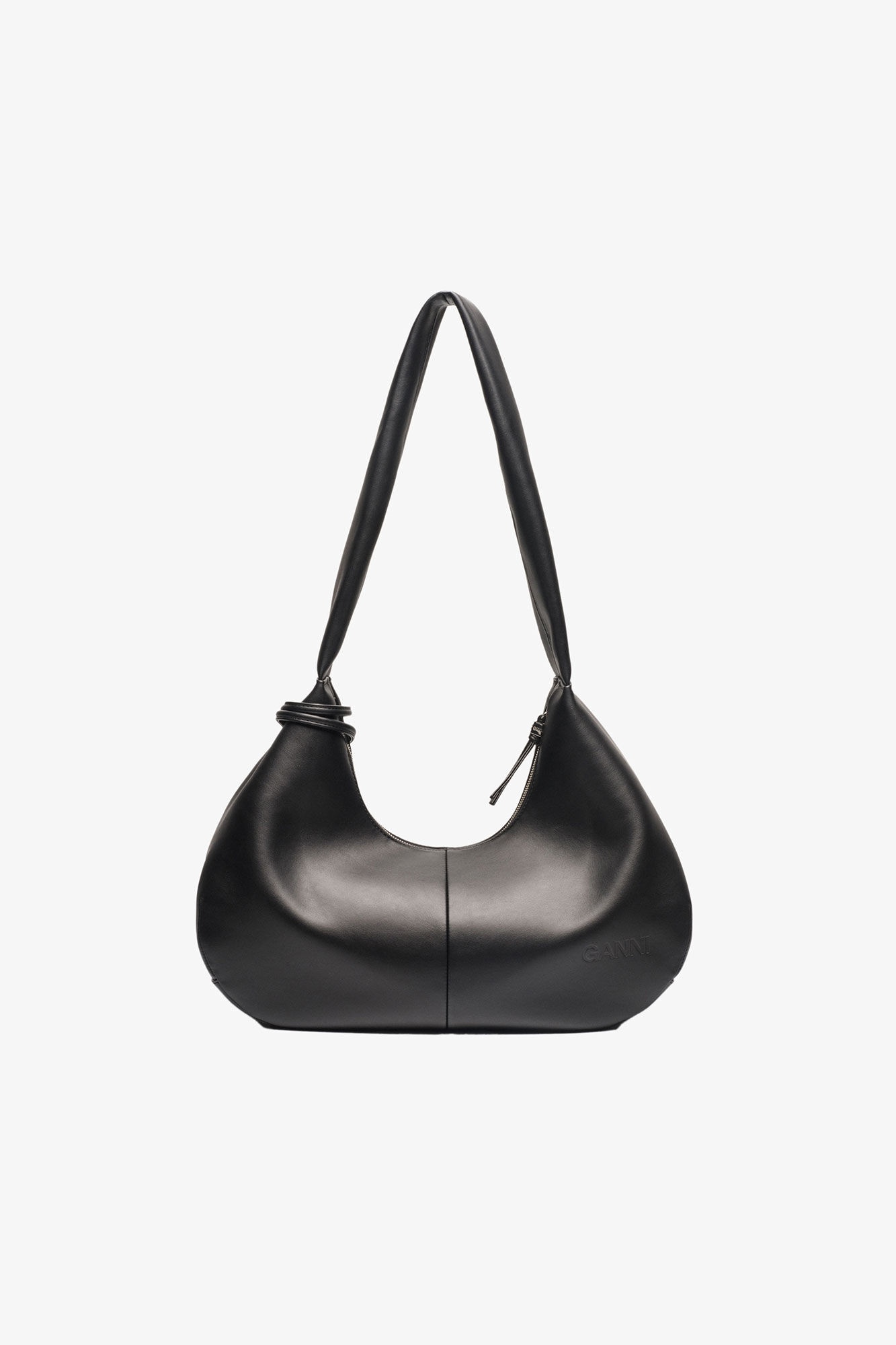 BLACK MEDIUM HOBO BAG - 3