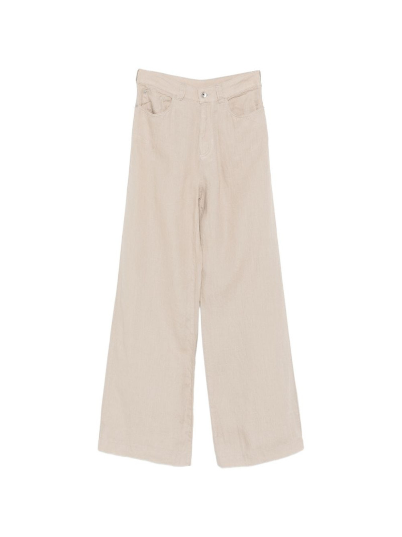 logo-patch wide-leg trousers 1
