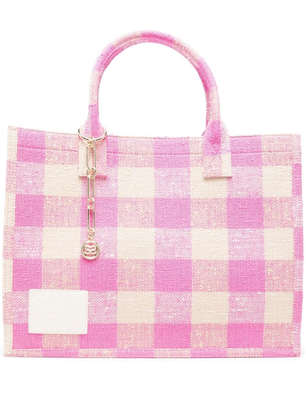 check-pattern tote bag - 1